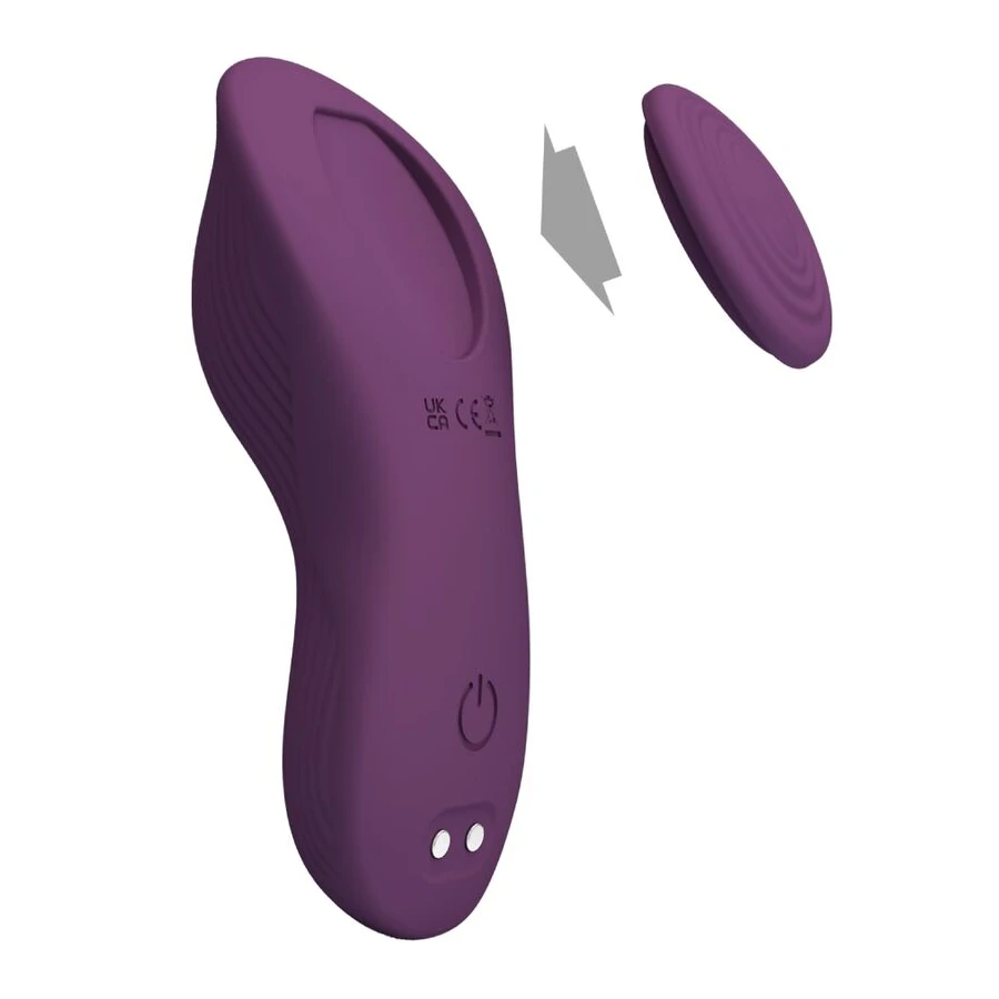 PRETTY LOVE - MANE LAY ON CLITORIS MASSAGER 10 VIBRATIONS REMOTE CONTROL PURPLE